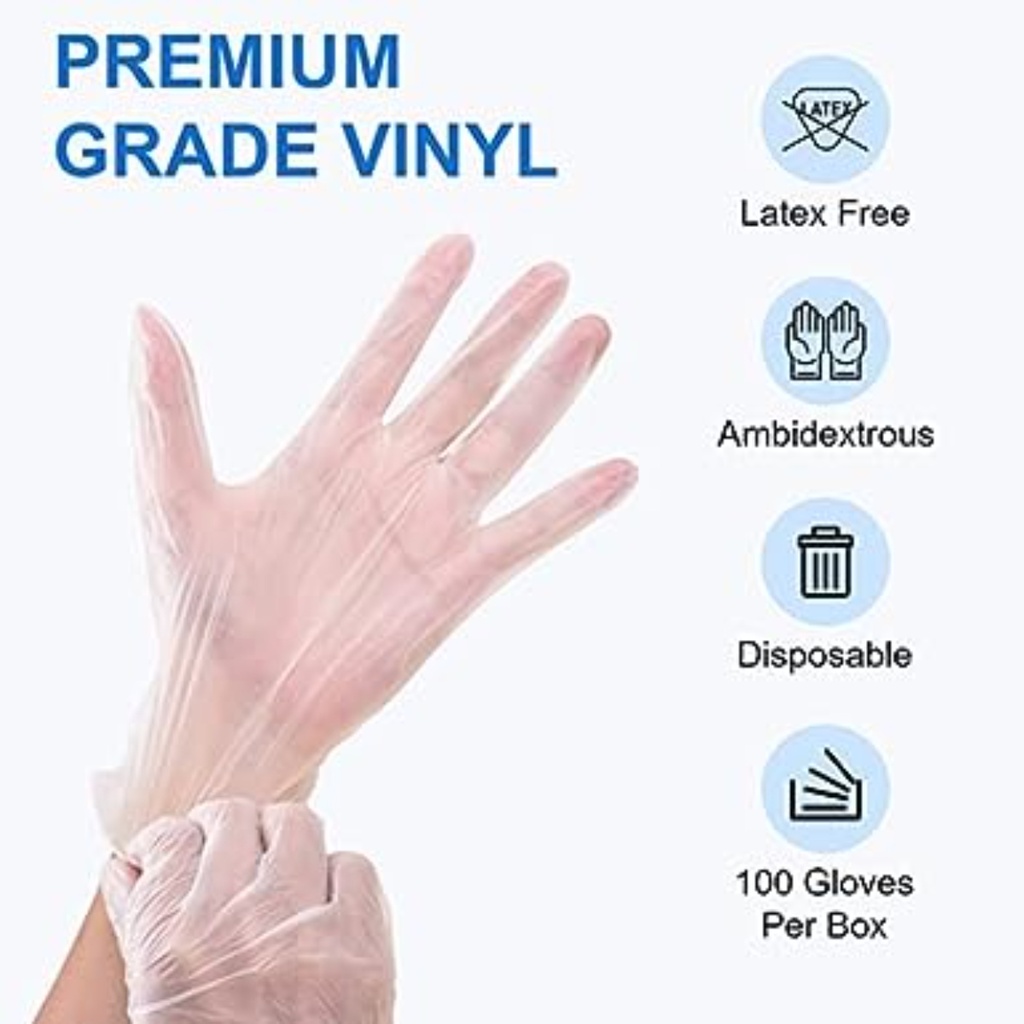 VINYL DISPOSABLE GLOVES 