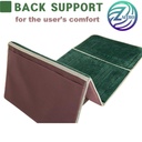  Muslim Prayer Rug - Islamic Prayer Mat Back Support -  - Soft Foldable Travel Sajadah Carpet (Black)