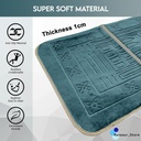 Muslim Prayer Rug - Islamic Prayer Mat Back Support -  - Soft Foldable Travel Sajadah Carpet (Black)