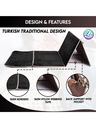  Muslim Prayer Rug - Islamic Prayer Mat Back Support -  - Soft Foldable Travel Sajadah Carpet (Black)