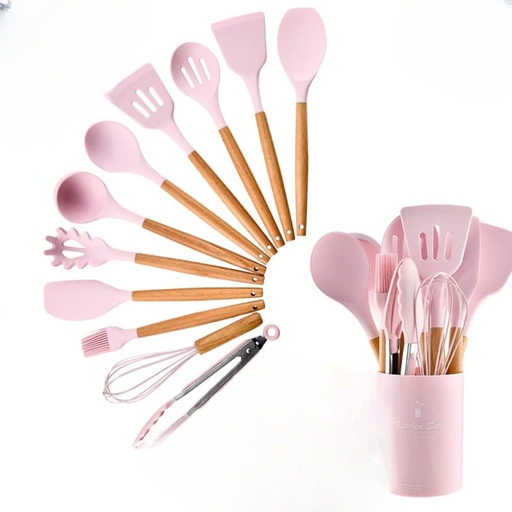 	12-Piece Silicone Cooking Utensils Set for Kitchen